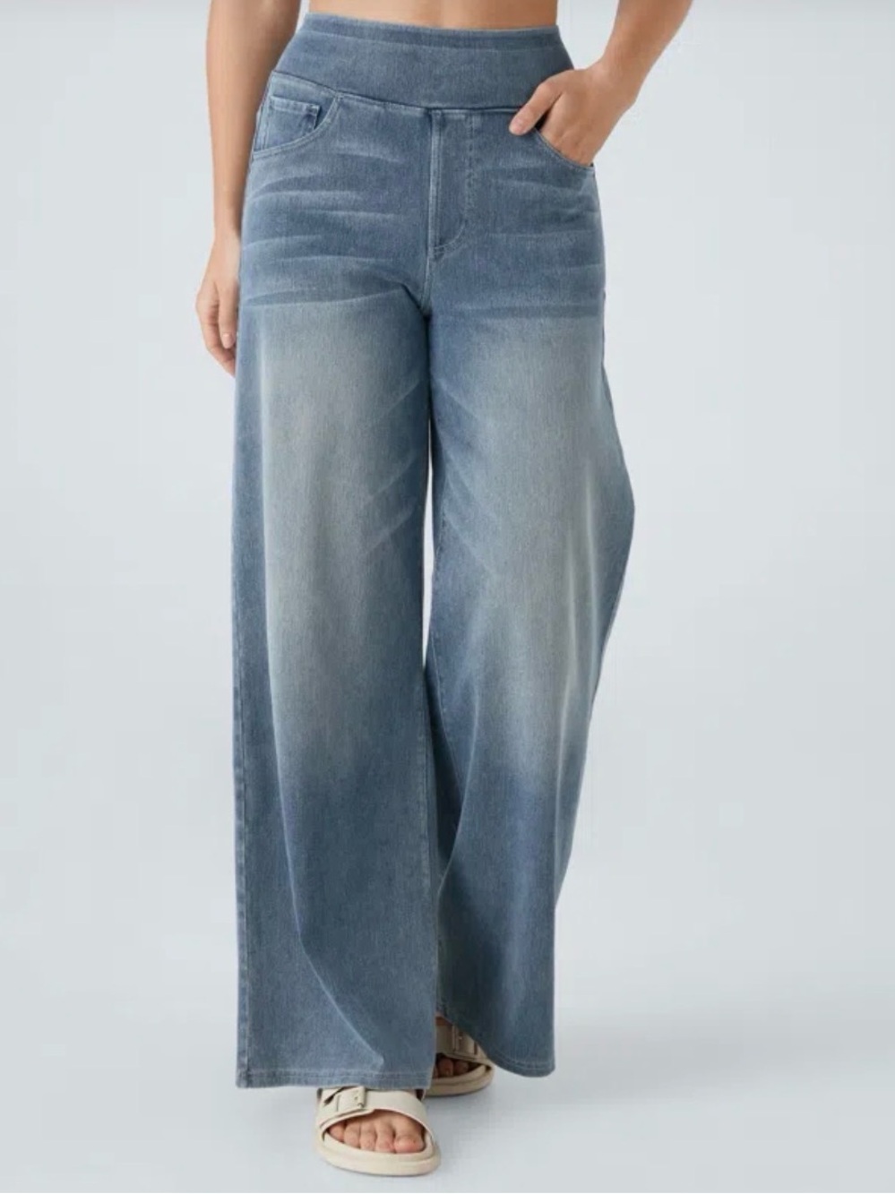 Halara Flex Jeans Size XL Petite High-Waisted Wide-Leg Style New without Tags